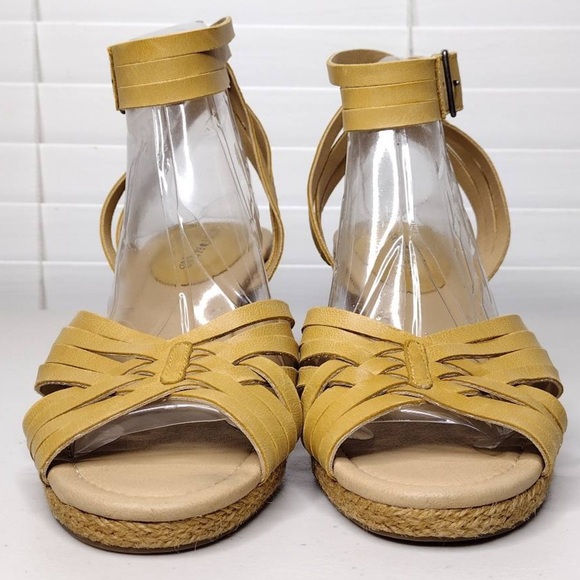 Lucky Brand Noxa Open Toe Boho 10M Leather Block Heel Sandals - Picture 9 of 14